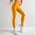 cheap Yoga Pants &amp; Bloomers-Women&#039;s Yoga Pants Tummy Control Butt Lift Jacquard Yoga Fitness Gym Workout High Waist Tights Bottoms Yellow Winter Spandex Sports Activewear Skinny High Elasticity