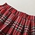 preiswerte Sets-2 Stück kinderkleidung Mädchen Plaid Rock Hemd einstellen Langarm Aktiv Outdoor 7-13 Jahre Winter Rote