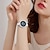 voordelige Samsung horlogebanden-Horlogeband voor Samsung Galaxy Watch 5 40/44mm Watch 4 Classic 42/46mm Watch 4 40/44mm Horloge Actief 40mm Roestvrij staal Strass Vervanging Band met zaak Bling Diamant sieraden armband Polsbandje