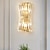 זול אורות קיר פנימיים-תאורת פמוטי קיר מפליז 3 אור גופי תאורה מודרניים לקיר מזכוכית פמוטים קריסטל תאורת קיר פנימית (כלולה נורה)