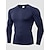 cheap Base Layer &amp; Compression-Men&#039;s Compression Shirt Running Shirt Classic Long Sleeve Tee Tshirt Athletic Winter Spandex Breathable Quick Dry Moisture Wicking Fitness Gym Workout Running Sportswear Activewear Solid Colored