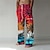 cheap Men&#039;s Printed Casual Pants-Men&#039;s Trousers Summer Pants Baggy Beach Pants Elastic Drawstring Design Front Pocket Straight Leg Coconut Tree Graphic Prints Comfort Soft Casual Daily For Vacation Linen Like Fabric Fashion Hawaiian