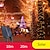 ieftine Fâșii LED-lumini solare zâne decorațiuni de Crăciun în aer liber solar și priză 20m 10m cu ghirlandă cu telecomandă panou mare încărcare rapidă decor de grădină de Crăciun