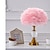 abordables table et lampadaire-Lampe de table en plumes roses, lampe de chevet moderne en fer plume lampe chambre bureau veilleuse abat-jour décorations