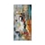 tanie Obrazy ze zwierzętami-ręcznie malowany obraz olejny na płótnie dekoracja ścienna nowoczesne abstrakcyjne pionowe wejście do wystroju domu walcowane bezramowe nierozciągnięte malowanie