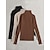 cheap Sweaters-Women&#039;s Pullover Sweater Jumper Ribbed Knit Knitted Thin Turtleneck Solid Color Daily Basic Casual Winter Fall Black+White+Gray Black+Apricot+Brown One-Size