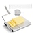 abordables Utensilios de cocina y gadgets-Rebanadora de queso de acero inoxidable con rebanadora de queso a escala, rebanadora de queso cortada en mantequilla, divisora