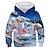 cheap Hoodies &amp; Sweatshirts-Kids Boys Hoodie Santa Claus Elk Long Sleeve Fall Winter Active Fashion Cotton Casual
