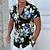 preiswerte Lagerhemden für Herren-Herren Hemd Camp-Shirt Grafik-Shirt Aloha-Shirt Blumen Umlegekragen Grün Schwarz Blau Purpur Gelb Print Outdoor Strasse Kurzarm Button-Down Bekleidung Modisch Designer Casual Atmungsaktiv