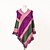 cheap Cardigans-Women&#039;s Shirt Shrugs Ponchos Capes Black Purple Yellow Tassel Crochet Color Block Casual Long Sleeve V Neck Ponchos Regular Loose Fit One-Size