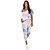 cheap Blouses &amp; Shirts-Women&#039;s new product printed chiffon high waist elastic pants fashion casual two-piece set