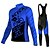 cheap Men&#039;s Clothing Sets-21Grams Men&#039;s Cycling Jersey with Bib Tights Long Sleeve Mountain Bike MTB Road Bike Cycling Blue Orange Green Graphic Bike Clothing Suit 3D Pad Breathable Moisture Wicking Quick Dry Back Pocket