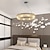 billige Lysekroner-led pendellamper, 6-lys ring hængende lamper, 19,5&quot; moderne krystal metal lysekrone i krom 110v-240v loft hængende lys pendel til stue soveværelse restaurant hotel