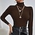 cheap Sweaters-Women&#039;s Pullover Sweater Jumper Turtleneck Ribbed Knit Spandex Knitted Thin Fall Winter Daily Basic Casual Long Sleeve Solid Color caramel Black White One-Size 2XL / 3XL S / M