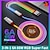 cheap Cell Phone Cables-3-IN-1 6A 66W RGB Super Fast Charging Cable Type-C Micro USB Charger Cable Flow Cool Colorful Glow Data Line For iPhone Android