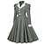 voordelige Jaren 50-retro vintage jaren 1950 vakantiejurk flare jurk dameskostuum vintage cosplay dagelijks gebruik jurk met lange mouwen carnaval