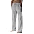 cheap Linen Pants-Men&#039;s Linen Pants Trousers Summer Pants Beach Pants Pocket Drawstring Elastic Waist Plain Daily Streetwear Fashion Casual Black White