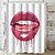 halpa Suihkuverhot-seksikäs huulet punainen huuliprintti suihkuverho koukulla moderni polyesterikäsittely vedenpitävä kylpyhuoneen sisustus