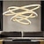 Недорогие Люстры-светодиодный подвесной светильник современный 4 кольца золото 80 см современный нордический роскошный свет алюминий с гальваническим покрытием 110-120 в 220-240 в