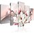 olcso Botanikus nyomatok-5 panel falfestmény vászonképek festmény grafika kép liliom virágos növény lakberendezési dekor hengerelt vászon keret nélkül keret nélküli nyújtatlan