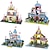 cheap Building Toys-Building Blocks Toys Romantic Castle 1073 Pieces Pink Palace Prince and Princess Toys for Girls Bricks Construction Toys Christmas Birthday Gift for Kids Age 14 and Up