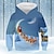 voordelige Hoodies &amp; Sweatshirts-Kinderen Jongens Trui met capuchon Kerstman Eland Lange mouw Herfst Winter Actief Modieus Katoen Casual