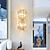 baratos Candeeiros de Parede de interior-Arandelas de parede de latão de 3 luzes iluminando luminárias de parede de vidro modernas arandelas de cristal iluminação de parede interna (lâmpada incluída)