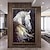 baratos Pinturas de Animais-animal pintura a óleo preto e branco cavalo arte da parede decoração da lona moderna para decoração de casa rolou sem moldura pintura não esticada