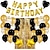 cheap Mr &amp; Mrs Wedding-16 Inch Black Gold Happy Birthday Letter Suit Black Gold Balloon Birthday Party Atmosphere Suit