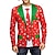 ieftine tricou 3d pentru bărbați-Bărbați Tricou Imprimeu Grafic Crăciun urât Stil Nautic Roșu-aprins Tipărire 3D În aer liber Crăciun Manșon Lung Imprimeu Îmbrăcăminte Modă Designer De Bază Casual