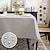 billiga Dukar-rektangel duk linne bondgårdsduk vattentät anti-krymp mjuk och skrynklig dekorativ bordsduk för kök
