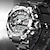 abordables Relojes digitales-LIGE Hombre Reloj Digital Cronógrafo Militar Deportes Impermeable Display Dual Calendario Cronógrafo IMPERMEABLE Correa de silicona Reloj