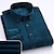 billiga Button Down-skjortor för män-Herr Skjorta Svart Rubinrött Ljusbrun Långärmad Nedvikt Vår &amp; Höst Bröllop Utekväll Kläder