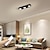 cheap Dimmable Ceiling Lights-Dimmable Ceiling Lights 24.5cm 3-Light LED Flush Mount Ceiling Light Bar 500lm 5W Simple Lamp for Bedroom Hallway Kitchen Gallery Low Ceilings Areas Black White