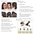 billige Syntetisk hårforlengelse-clip in hair extensions usynlig hårnål hår legge til kvinner hår volum kort silkeaktig rett ekte remy hår tykt dobbel innslag i ett stykke hårstykker for tynt hår 8 tommer#1b naturlig svart