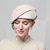 billige Partyhatter-mote elegante 100% ull / silke hatter med ren farge / sateng sløyfe 1 stk spesiell anledning / fest / kveld hodeplagg