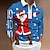 ieftine polo cu fermoar 3d-Bărbați Tricou POLO Cămașă de golf Mos Craciun Răsfrânt Roșu Vin Alb+Roșu Roșu+Verde Armată+Alb Negru Alb Tipărire 3D Stradă Casual Manșon Lung Fermoar Imprimeu Îmbrăcăminte Modă Designer Casual