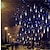 halpa LED-hehkulamput-meteorisuihkusade sateenvalot 8 putkea 30cm 50cm 384led 192led (11.8 “/ 19.7“) merkkivalot ulkona vedenpitävät jouluhääjuhlan koristeluun 1pakkaus 3pakkausta