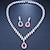 abordables Conjuntos de joyas-Los sistemas nupciales de la joyería 1 juego Zirconia Cúbica Cobre Diamante Sintético 1 Collar Pendientes Mujer Lujo Elegante Cadena de tenis Gota Diamante gota de agua Conjunto de joyas Para