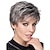 cheap Synthetic Wig-Short Silver Grey Wigs for Women Blend Pixie Cut Wig With BangNatural Daily Use Hair