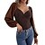 cheap Bodysuit-Women&#039;s Bodysuit Black Wine Camel Plain Casual Long Sleeve V Neck Basic Lantern Sleeve S