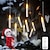 abordables Decoración y lámparas de noche-12 velas flotantes de Navidad con control remoto, velas LED sin llama, candelabros colgantes sin llama, velas cónicas LED con ganchos, pilas parpadeantes para Halloween, iglesia, hogar, Navidad