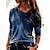 cheap Hoodies &amp; Sweatshirts-Women&#039;s Sweatshirt Pullover Basic Blue Purple Brown Graphic Abstract Street Long Sleeve Round Neck