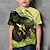 billige guttes 3d-t-skjorter-Barn Gutt Verdensmesterskap T skjorte T-skjorte Dyr Dinosaur Kortermet Crewneck Barn Topp Avslappet 3D-utskrift Kul Daglig Sommer Deep Army Green 3-12 år