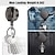 cheap Card Holders &amp; Cases-2 Pack Heavy Duty Metal Retractable Badge Holder Reel with Belt Clip Key Ring and Waterproof Vertical Clear ID Card Holder  2 Extra Carabiner Key Chain Rings 28 inches Strong Dyneema Pull Cord