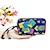 お買い得  ウォレット-女性用 財布 携帯電話バッグ ハンドバッグ キャンバス 日常 フラワープリント パイナップル 動物園 青い花