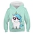 cheap Hoodies &amp; Sweatshirts-Kids Girls&#039; Hoodie Cartoon Unicorn Long Sleeve Fall Winter Active Fashion Cotton Casual Regular Fit