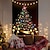 cheap Christmas Tapestry Hanging-Christmas Ribbon Holiday Party Wall Tapestry Xmas Photography Backround Art Decor Hanging Bedroom Living Room Decoration Christmas Tree (with LED String Lights)