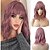 cheap Synthetic Wig-14 Inches Brown Wig Short Wavy Wig Brown Wigs with Bangs Bob Wig Brown Wig for Women Wig Cap Include