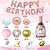 cheap Mr &amp; Mrs Wedding-Happy Birthday Day Rose Gold Happy Birthday Wine Bottle Decoration Birthday Party Scene Decoration Set